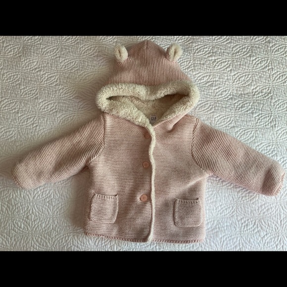 6-12m Baby Gap Sherpa Lined Knit Sweater - Picture 1 of 3